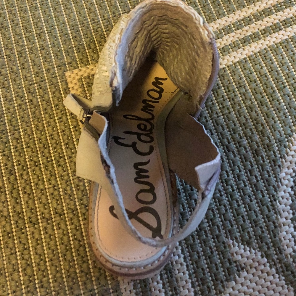 Sam Edelson Leather Sling Wedge - Picture 5 of 6